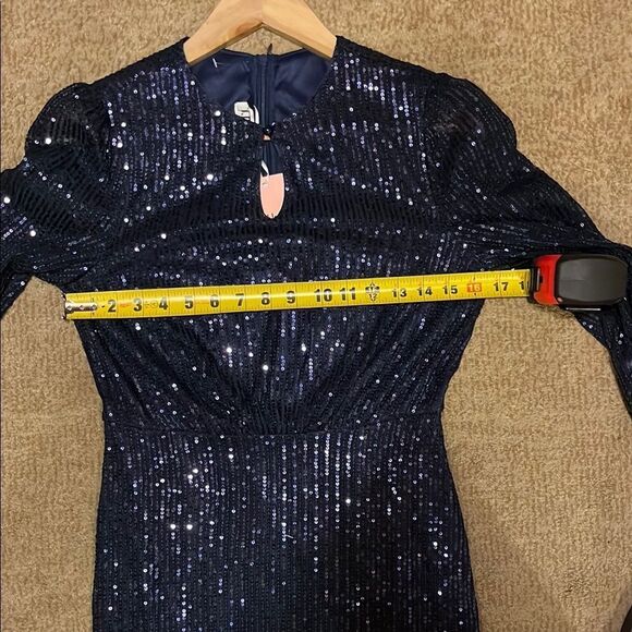 Sparkling Navy Sequin Dress - Picture 10 of 13